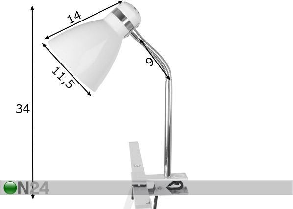 Nipistinvalaisin STUDY mitat
