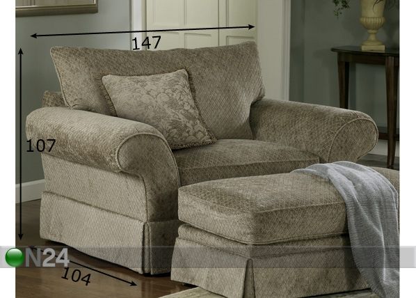 Nojatuoli 1/2 REGAL CHAMPAGNE mitat