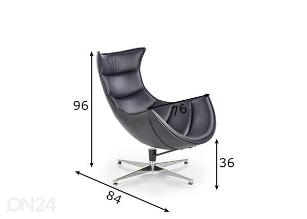 Nojatuoli mitat