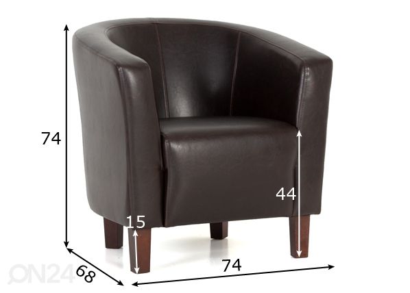 Nojatuoli mitat