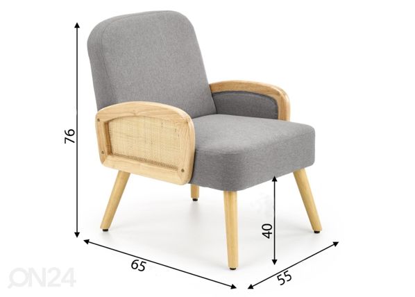 Nojatuoli mitat