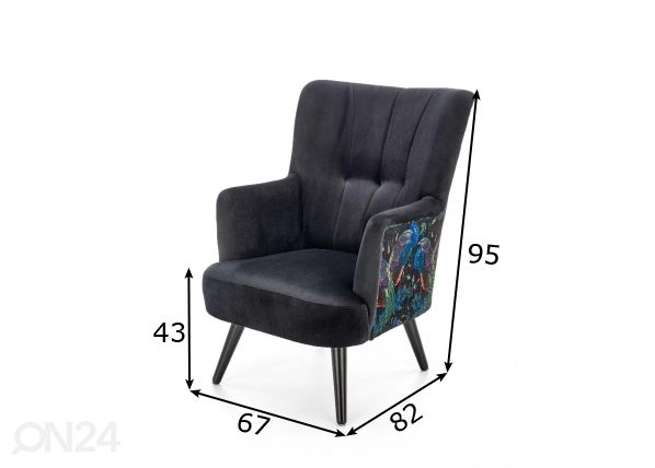 Nojatuoli mitat