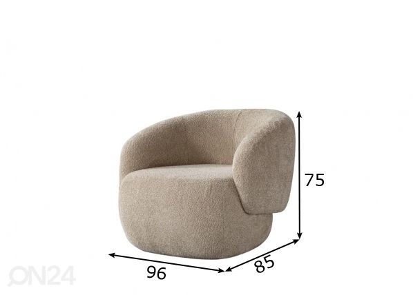 Nojatuoli mitat