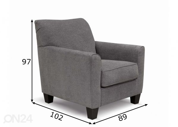 Nojatuoli mitat