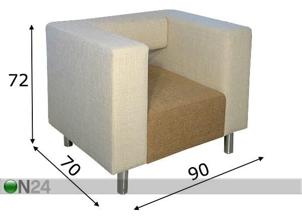 Nojatuoli mitat