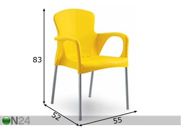 Nojatuoli BETTY 400 mitat