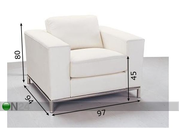 Nojatuoli CLUB mitat