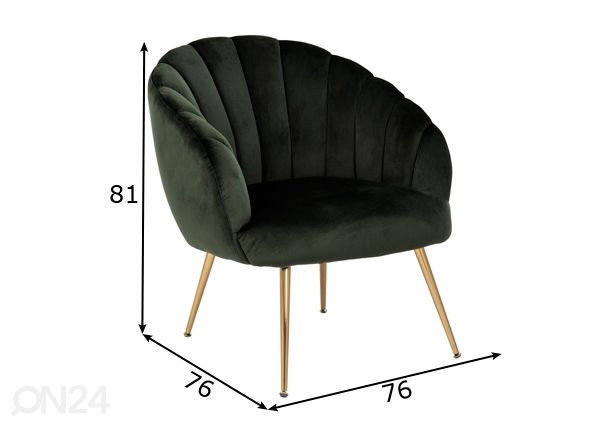 Nojatuoli Ella mitat