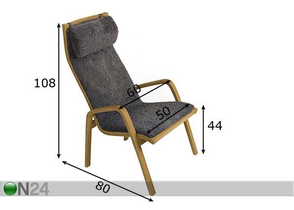 Nojatuoli GINA mitat