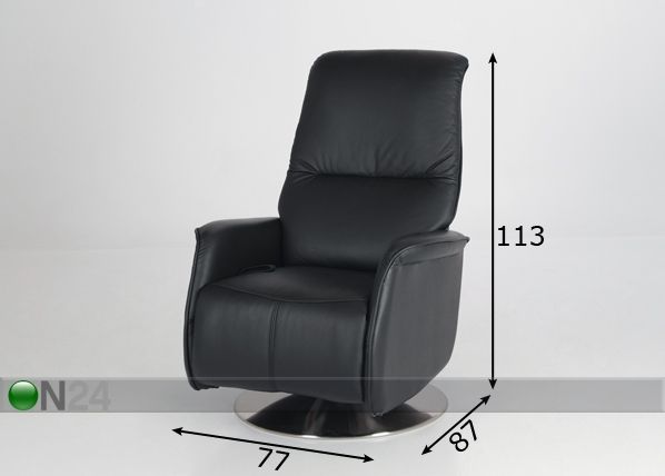 Nojatuoli jalkatuella ASKI mitat