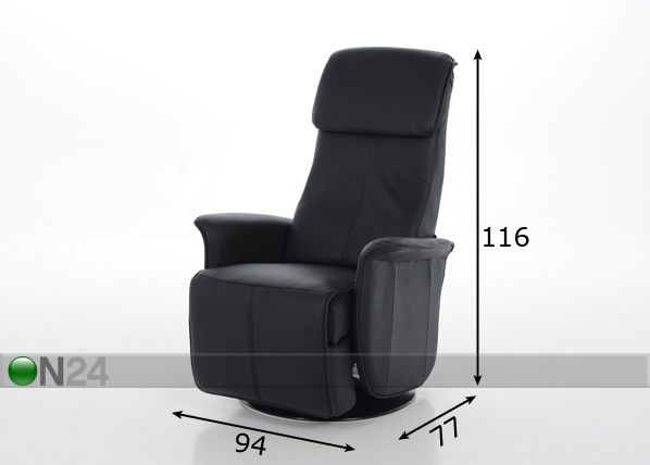 Nojatuoli jalkatuella MINIK mitat