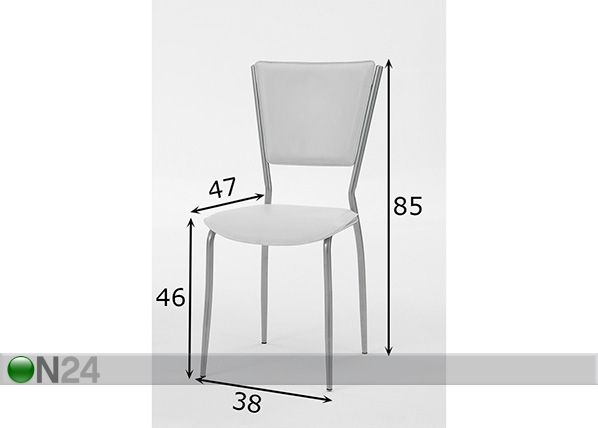 Nojatuoli JETTE, 6 kpl mitat