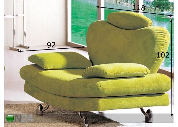 Nojatuoli LIME mitat