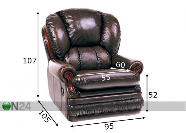 Nojatuoli mekanismilla SAVOY mitat