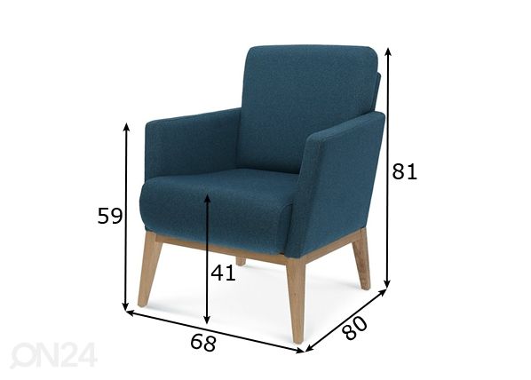 Nojatuoli Montana mitat