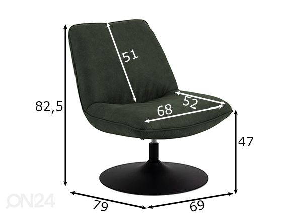 Nojatuoli Nanna mitat