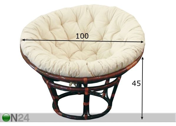 Nojatuoli PAPASAN mitat
