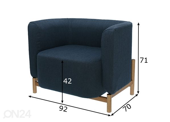 Nojatuoli Polar mitat