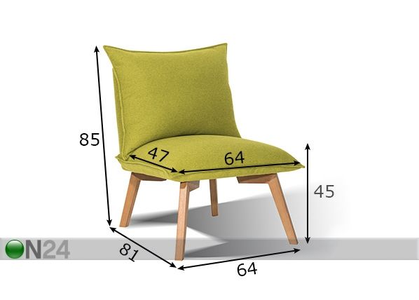 Nojatuoli Sit mitat