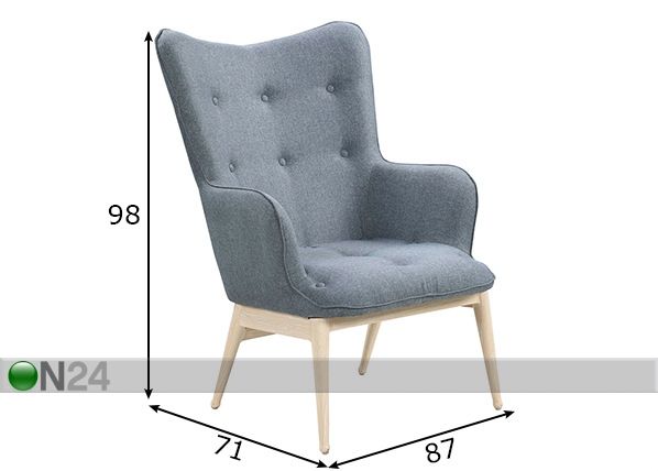Nojatuoli Sit mitat
