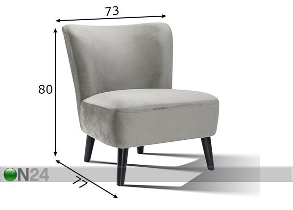 Nojatuoli Sofa mitat