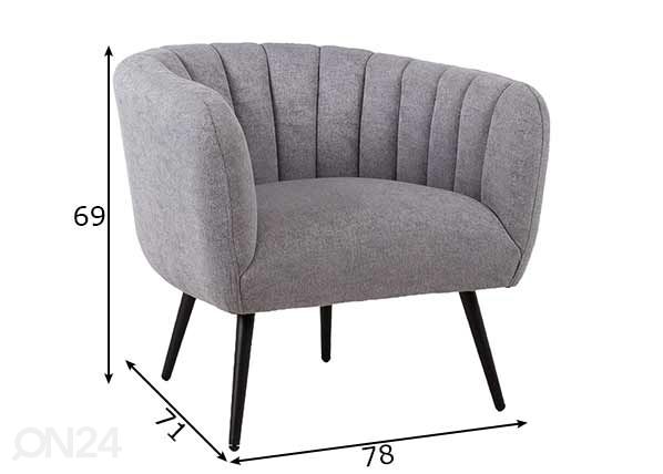 Nojatuoli Tucker mitat
