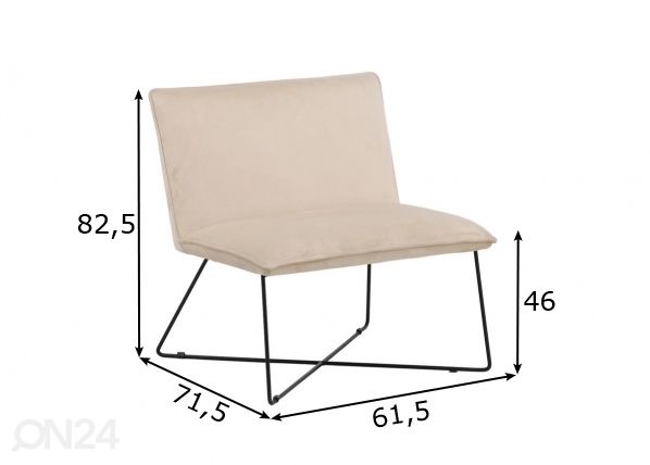 Nojatuoli X-Lounge mitat