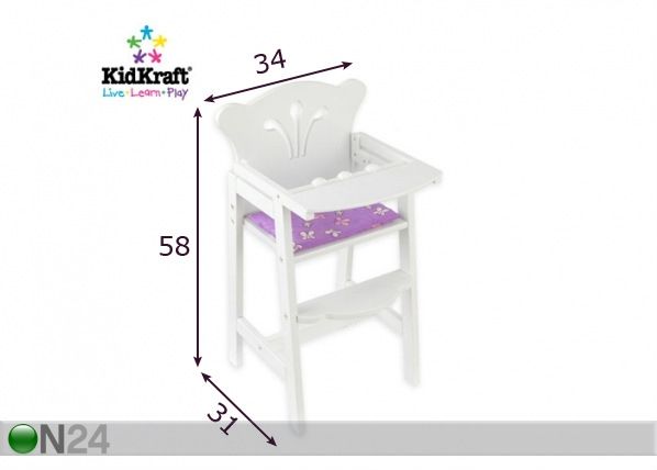 Nuken syöttötuoli KidKraft mitat
