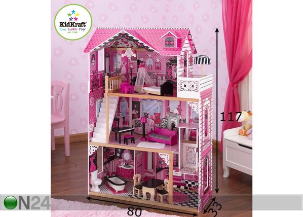 Nukkekoti KidKraft AMELIA mitat