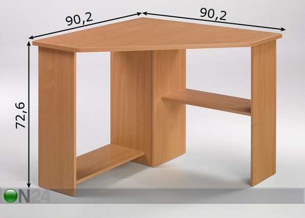 Nurkkakirjoituspöytä FUNCTION mitat