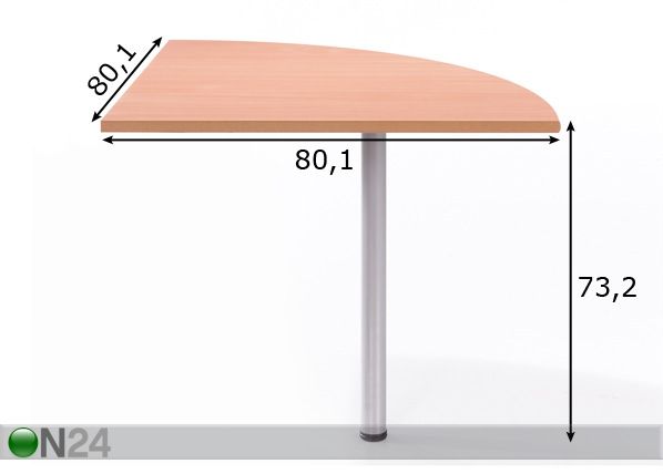 Nurkkaosa DUO mitat