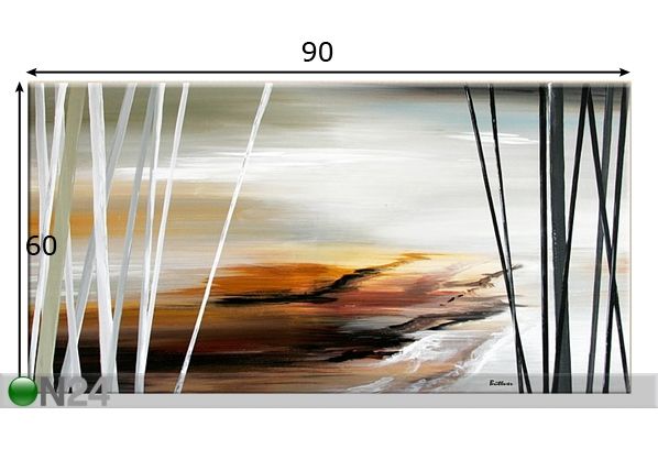 Öljymaalaus kankaalla AAMU 60x90 cm mitat