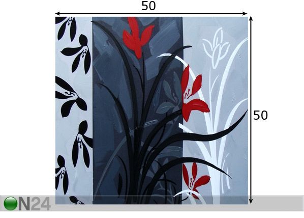 Öljymaalaus kankaalla KARINA2 50x50 cm mitat