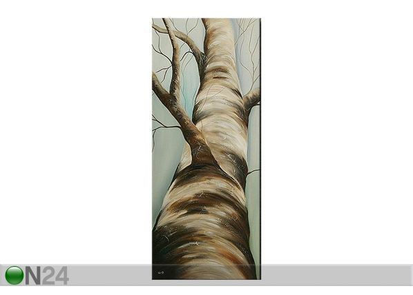 Öljymaalaus kankaalla KOIVU 100x40 cm
