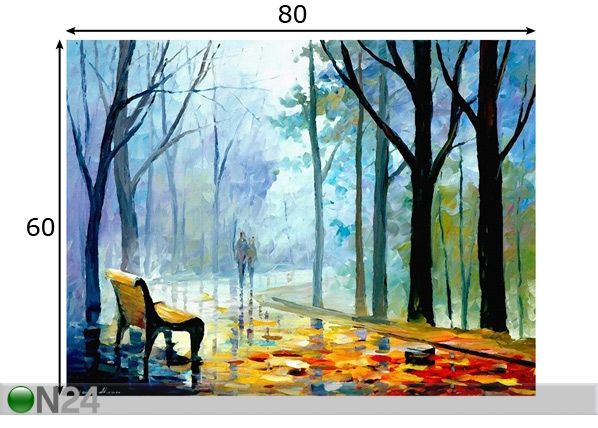 Öljymaalaus kankaalla SYKSY 60x80 cm mitat