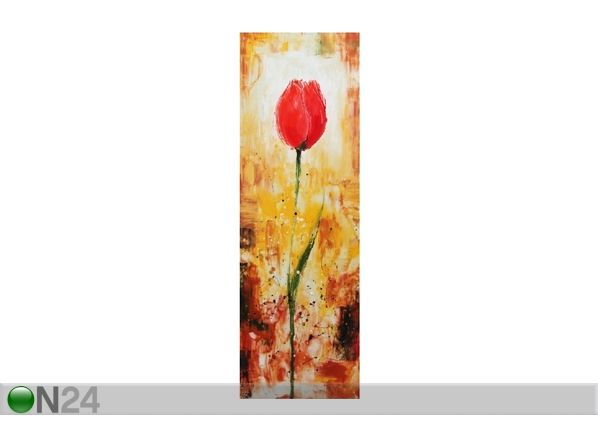 Öljymaalaus kankaalla TULPPAANI 100x40 cm