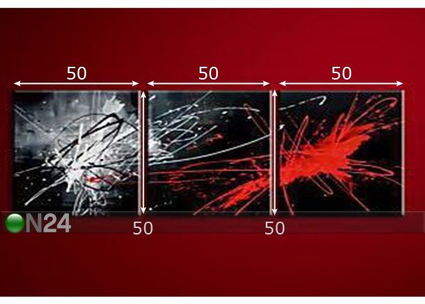 Öljymaalaus kankaalla VEGA 50x150 cm mitat