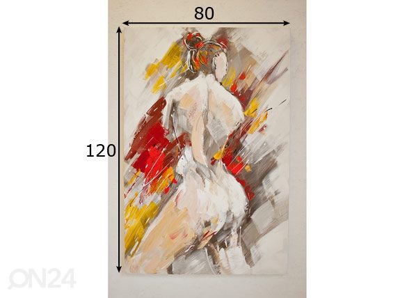 Öljymaalaus Naisen muotokuva 120x80 cm mitat