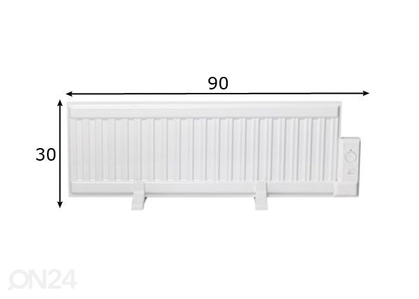 Öljypatteri 400 W mitat
