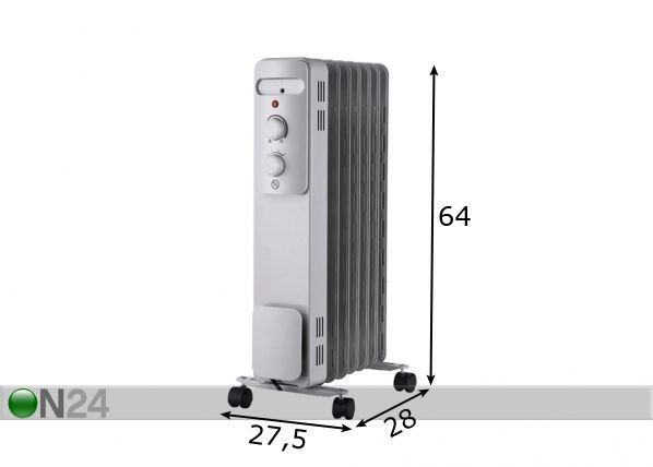 Öljypatteri GILS 1000 W mitat