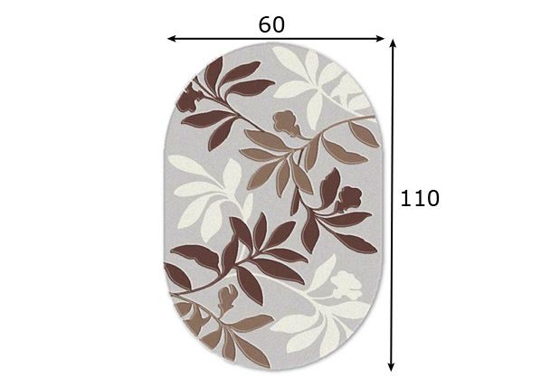 Ovaali matto 60x110 cm mitat