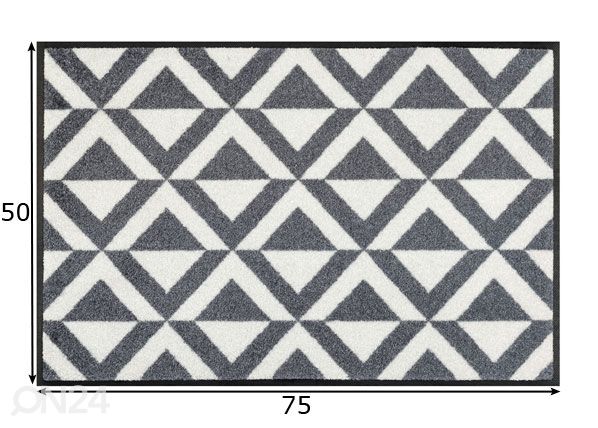 Ovimatto Alvar grey 50x75 cm mitat