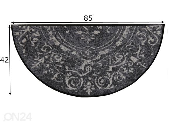 Ovimatto Amira grey 42x85 cm mitat