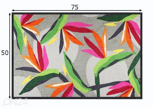 Ovimatto Bloom Parrot Flower 50x75 cm mitat
