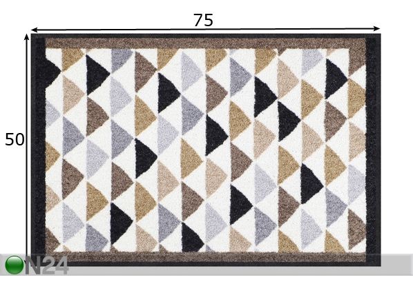 Ovimatto Color Triangles city-chic 50x75 cm mitat