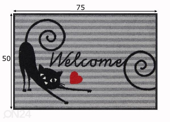 Ovimatto Curl Cat 50x75 cm mitat