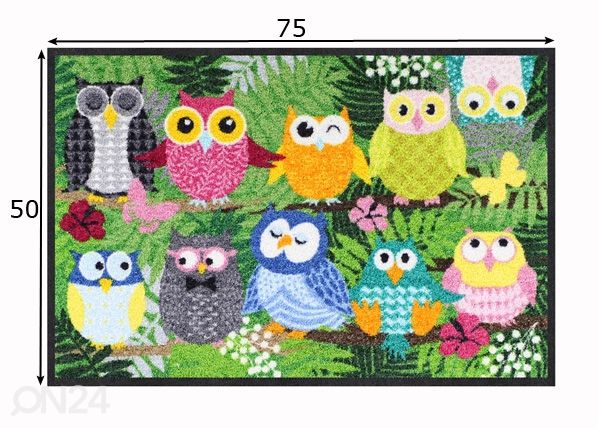 Ovimatto Dschungeleulen 50x75 cm mitat