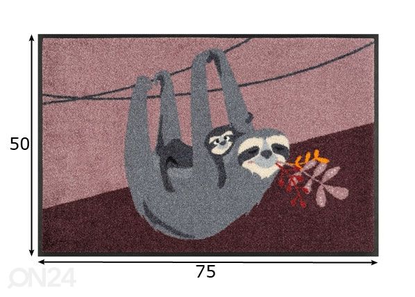 Ovimatto Faultiere Gisela & Anouk 50x75 cm mitat