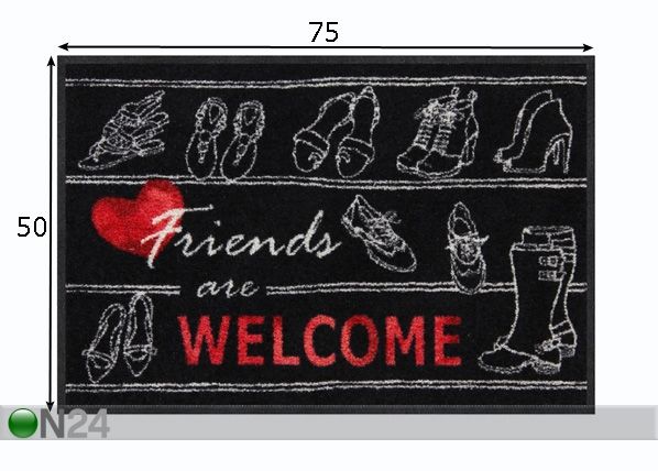 Ovimatto Friends are Welcome 50x75 cm mitat