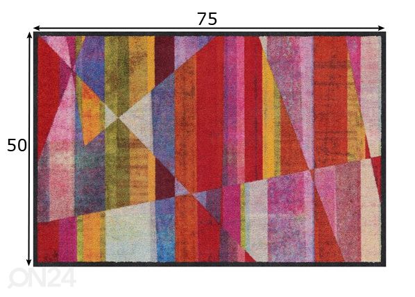 Ovimatto Inclined Stripes colourful 50x75 cm mitat